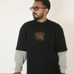 Rocky-Custom Double Sleeve Drop Shoulder T-Shirt.