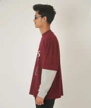 The BeaTLes-Front Print Double Sleeve Drop Shoulder T-Shirt - Image 4