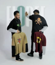 Iron Maiden-Both Print Double Sleeve Drop Shoulder T-Shirt - Image 4