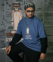 Stay Humble-Front Print Double Sleeve Drop Shoulder T-Shirt - Image 2