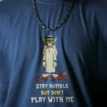 Stay Humble-Front Print Double Sleeve Drop Shoulder T-Shirt