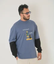 We Don't talk-Front Print Double Sleeve Drop Shoulder T-Shirt - Image 4