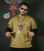 Spider-love-front print Double Sleeve Drop Shoulder T-Shirt - Image 2