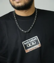 Iron Maiden-Both Print Double Sleeve Drop Shoulder T-Shirt