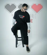 One Life-Front Print Double Sleeve Drop Shoulder T-Shirt - Image 3