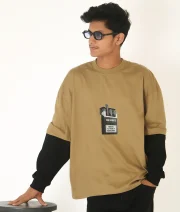 Bad Habit-Front Print Double Sleeve Drop Shoulder T-Shirt - Image 2