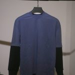 Solid Slate Blue-Full Double Sleeve Drop Shoulder T-Shirt