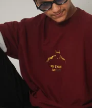 Batman-Both print Double Sleeve Drop Shoulder T-Shirt