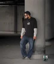 Iron Maiden-Both Print Double Sleeve Drop Shoulder T-Shirt - Image 2