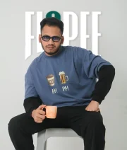 Am pm Front Print Double Sleeve Drop Shoulder T-Shirt - Image 3