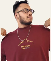 Batman-Both print Double Sleeve Drop Shoulder T-Shirt - Image 3