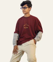 Batman-Both print Double Sleeve Drop Shoulder T-Shirt - Image 4