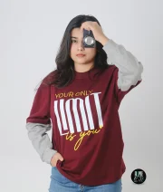 Only Limit-Front Print Full Sleeve Drop Shoulder T-Shirt - Image 2