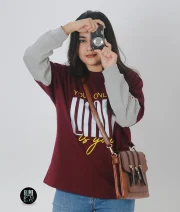 Only Limit-Front Print Full Sleeve Drop Shoulder T-Shirt - Image 3