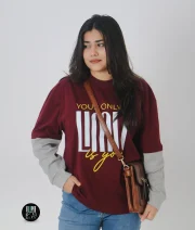 Only Limit-Front Print Full Sleeve Drop Shoulder T-Shirt - Image 4