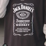 Jack Deniels-Black Full Sleeve Drop Shoulder T-Shirt