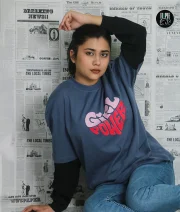 Girl Power-Front Print Double Sleeve Drop Shoulder T-Shirt - Image 4