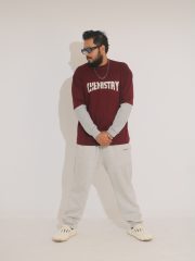 Chemistry-Front Print Maroon Drop Shoulder T-Shirt - Image 4