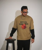 Test All-Front Print Full Sleeve Drop Shoulder T-Shirt - Image 4