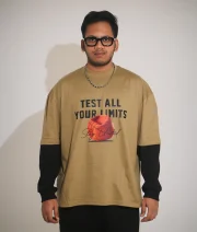 Test All-Front Print Full Sleeve Drop Shoulder T-Shirt - Image 3